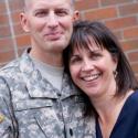 Military man with his wife